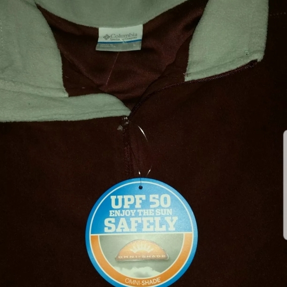 Columbia Large Burgundy Golf Sweater - Picture 2 of 4